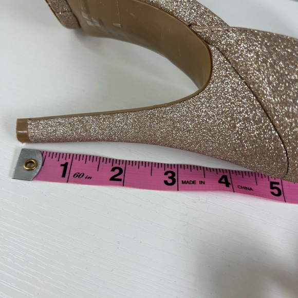 Windsor champagne gold glitter special occasion/prom/homecoming/wedding heels - Picture 8 of 14
